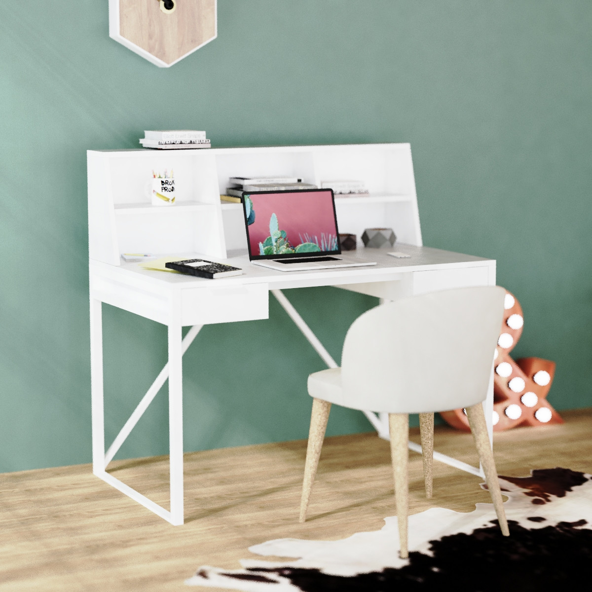 Письменный стол ОСТИН / white в стиле лофт
