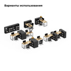 Тумба офисная высокая для хранения папок и оргтехники «Норма 02» графит 1400×400×1110