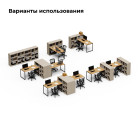 Тумба офисная открытая «Норма 03» цвет латте 1400×400×1110 для оргтехники и бумаг