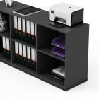 Тумба для кабинета и офиса из ЛДСП «Поли 06» (чёрная) 1500х400х750